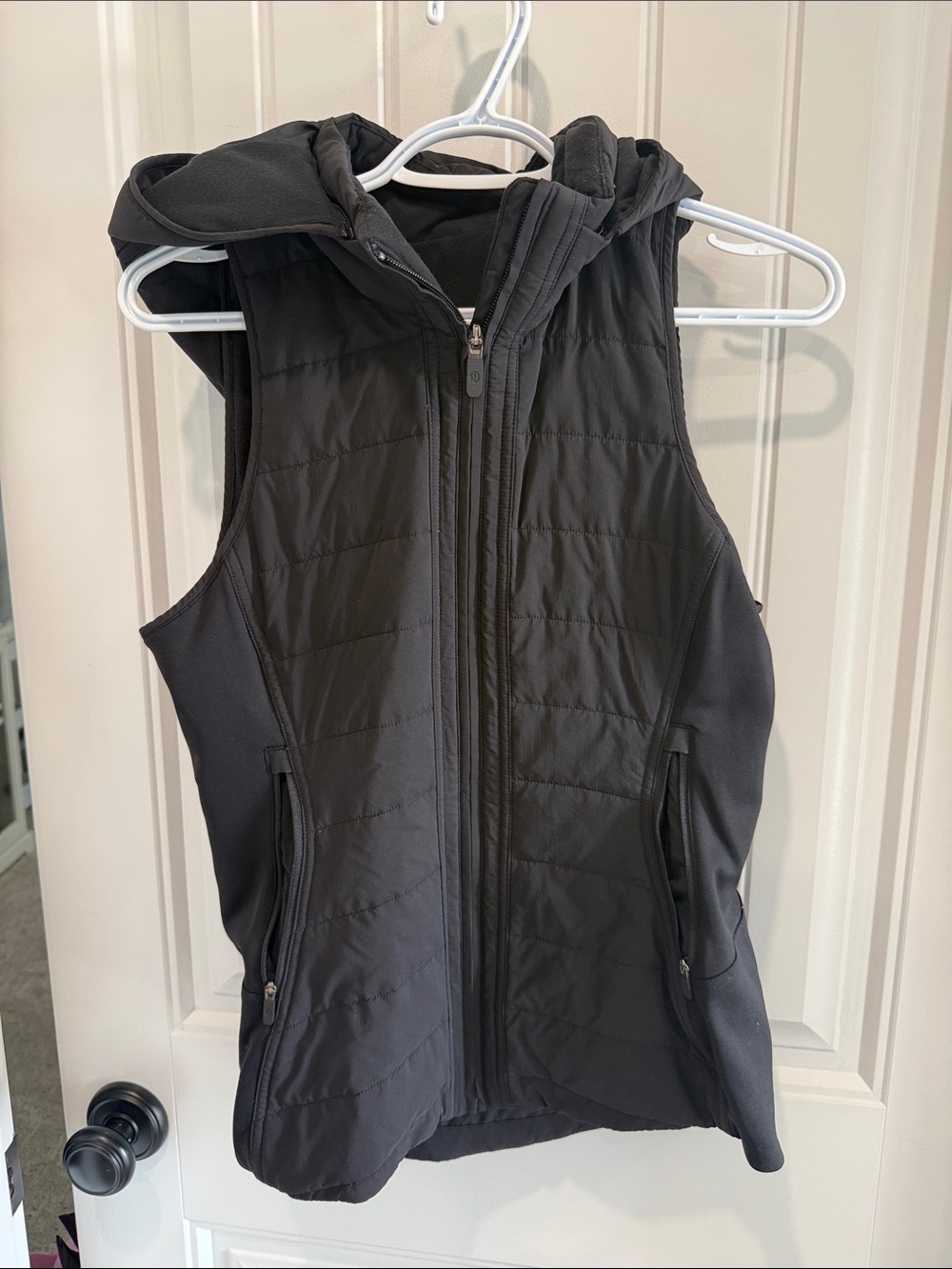 lululemon athletica Black Quilted Hooded Vest for Kids